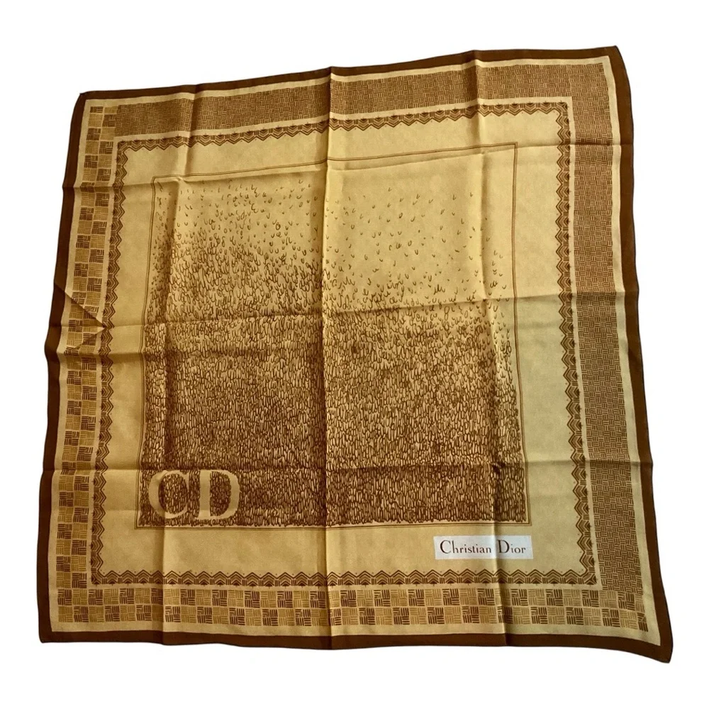 Christian Dior Vintage Patterned Scarf Authenticated